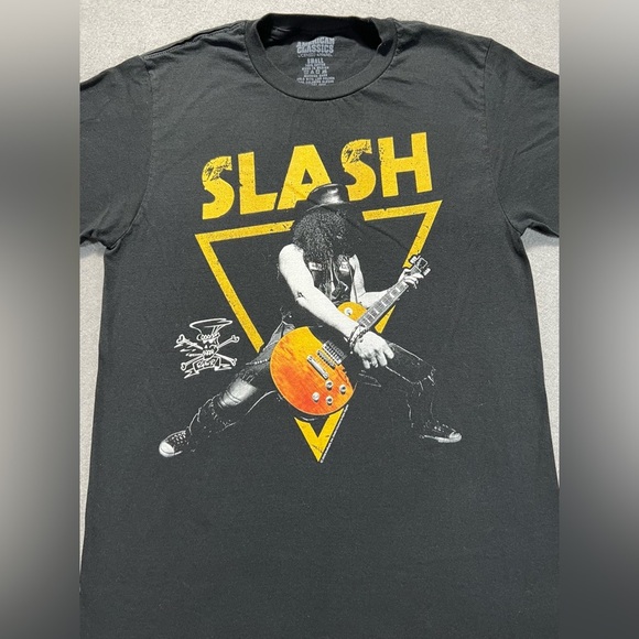 Slash Guitar Graphic T-Shirt Black Small Rock Band American Classics - Picture 2 of 5